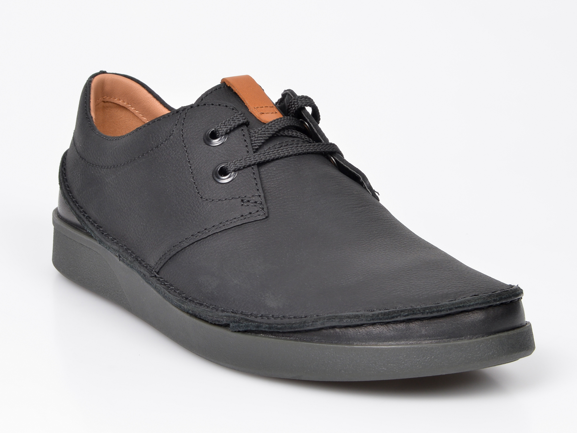 Pantofi CLARKS negri, Oakland Lace, din piele naturala