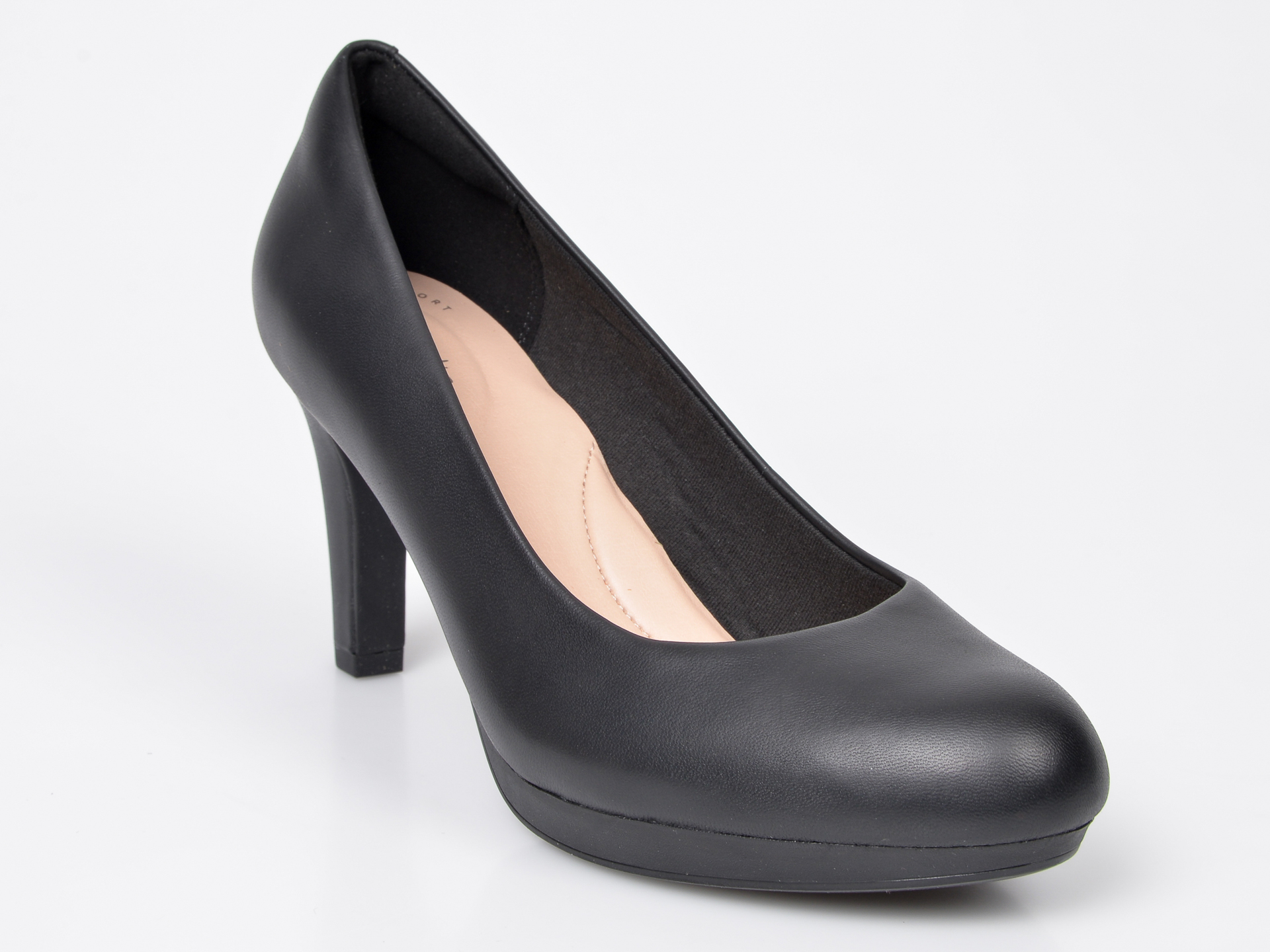 Pantofi CLARKS negri, Adriel Viola, din piele naturala