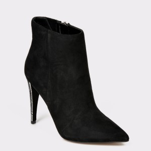 Botine ALDO negre, Kaity001 , din piele intoarsa