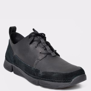 Pantofi CLARKS negri, Trisola, din piele naturala