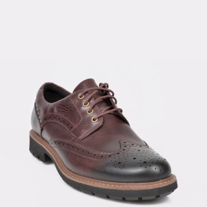 Pantofi CLARKS visinii, Batcombe Wing, din piele naturala