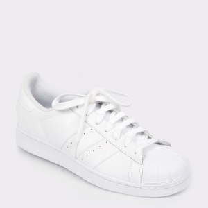 Pantofi sport ADIDAS albi, B27136, din piele naturala