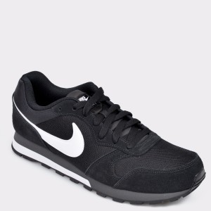 Pantofi sport NIKE negri, Md Runner 2, din material textil si piele naturala