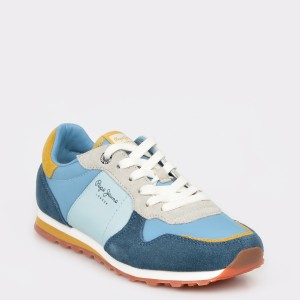 Pantofi sport PEPE JEANS albastri, Ls30803, din material textil