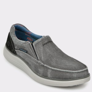 Pantofi SKECHERS gri, 66014, din canvas