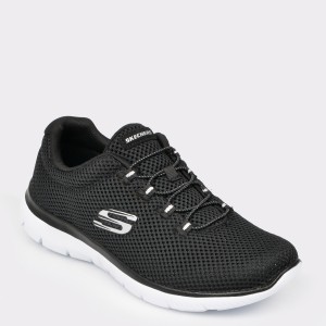 Pantofi sport SKECHERS negri, 12985, din material textil