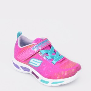 Pantofi sport pentru copii SKECHERS roz, 10959N, din material textil