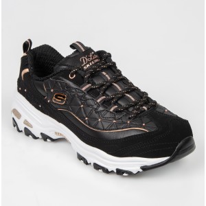 Pantofi sport SKECHERS negri, 13087, din piele naturala