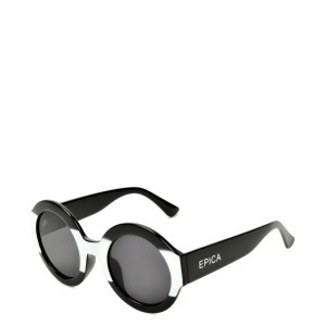 Ochelari de soare EPICA alb-negru, 090596, din PVC