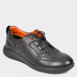 Pantofi OTTER negri, 280107, din piele naturala