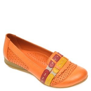 Pantofi FLAVIA PASSINI portocalii, B0304, din piele naturala