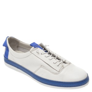 Pantofi OTTER albi, M5529, din piele naturala