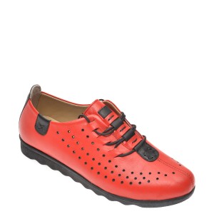 Pantofi PASS COLLECTION rosii, K92101, din piele naturala