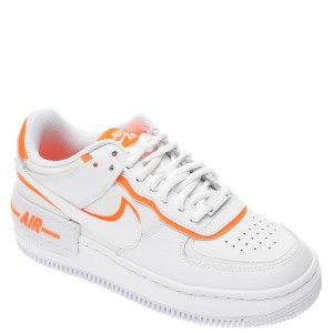 Pantofi sport NIKE albi, Af1 Shadow, din piele naturala si piele ecologica