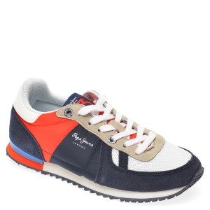 Pantofi sport PEPE JEANS bleumarin, BS30428, din material textil si piele ecologica