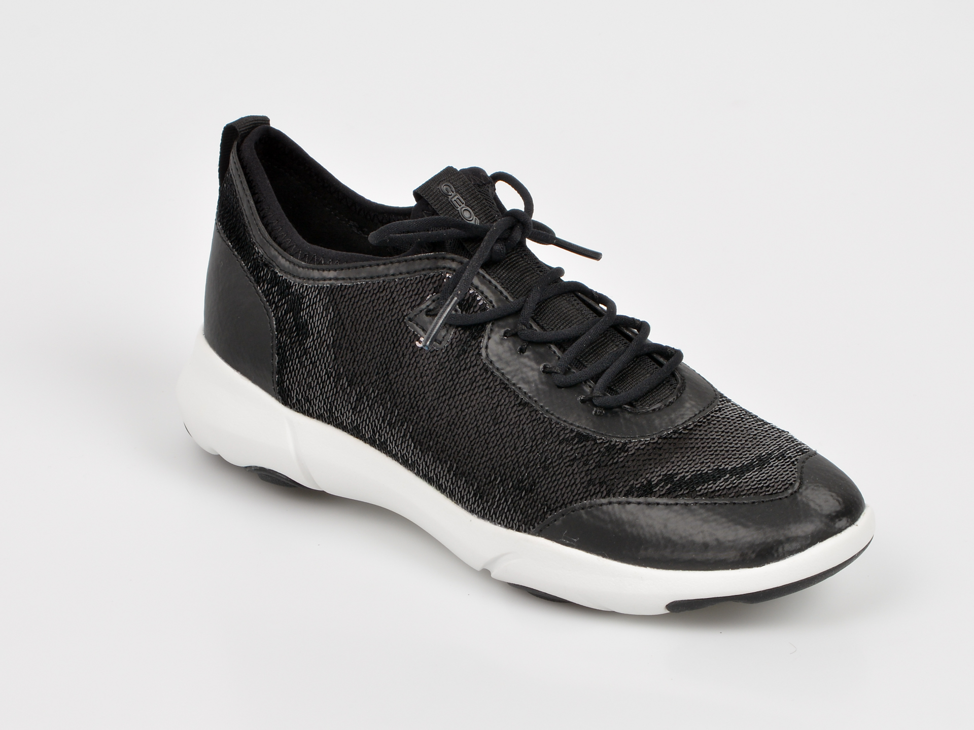 Pantofi sport GEOX negri, D92Bha, din piele ecologica