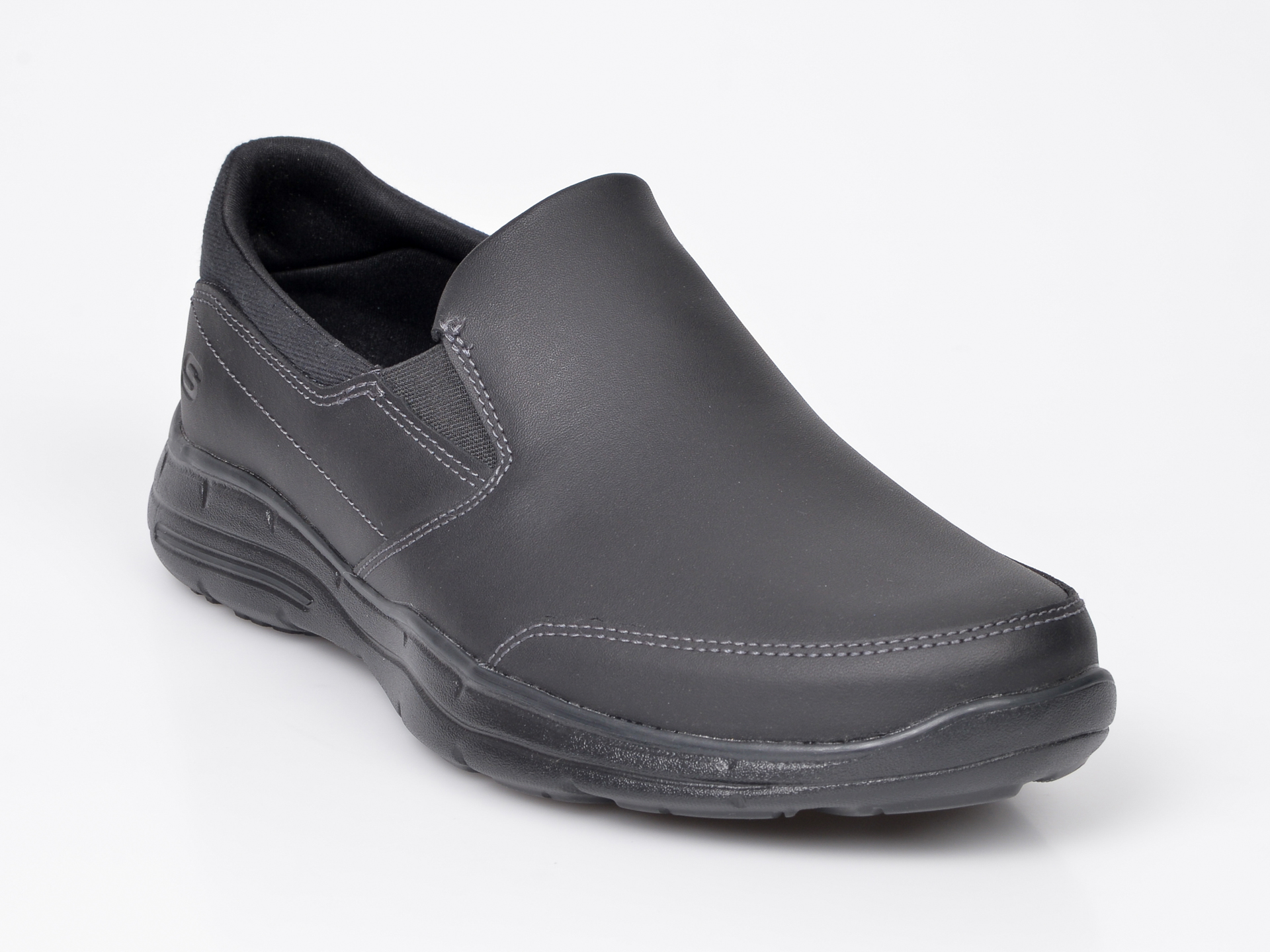 Pantofi SKECHERS negri, 64589, din piele naturala