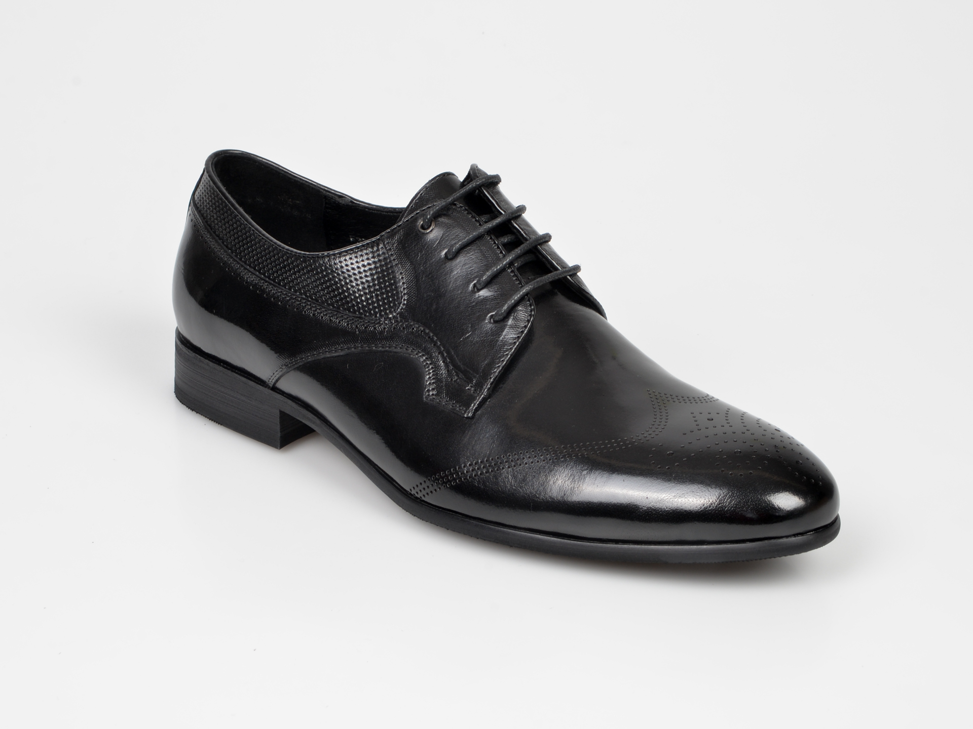 Pantofi OTTER negri, F335655, din piele naturala