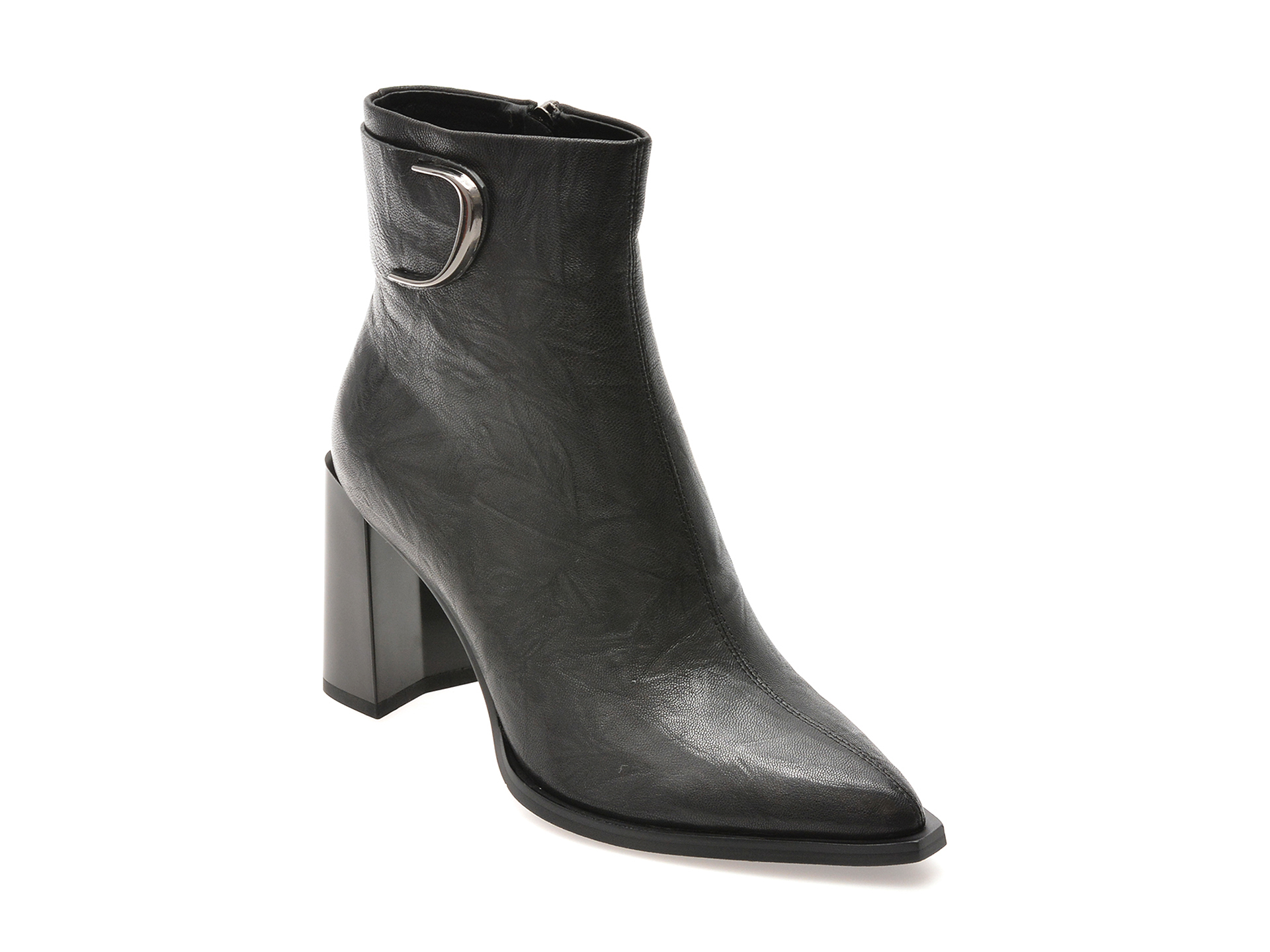 Botine casual EPICA negre, 1F6641, din piele naturala