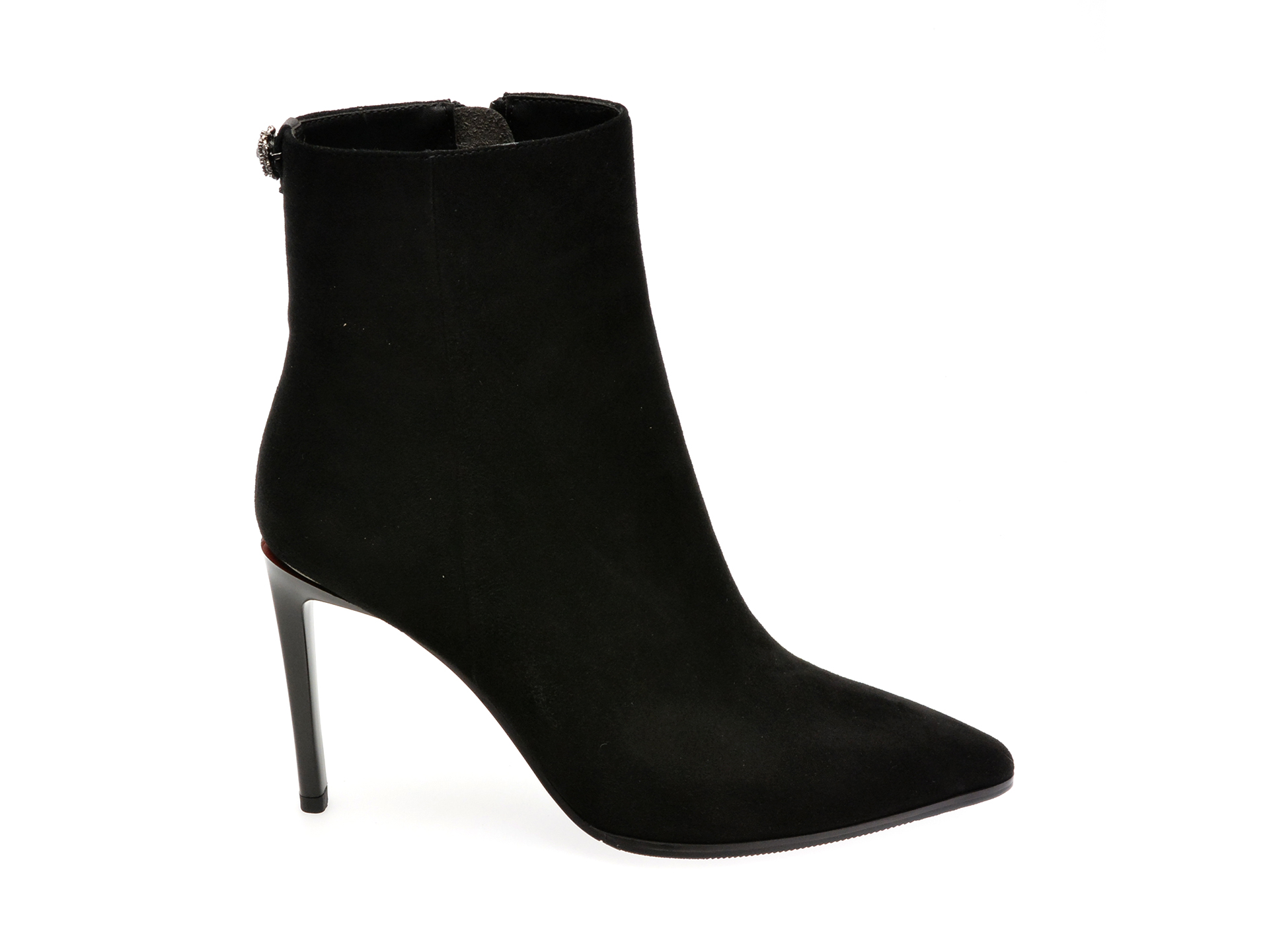 Botine EPICA negre, 25045, din piele intoarsa