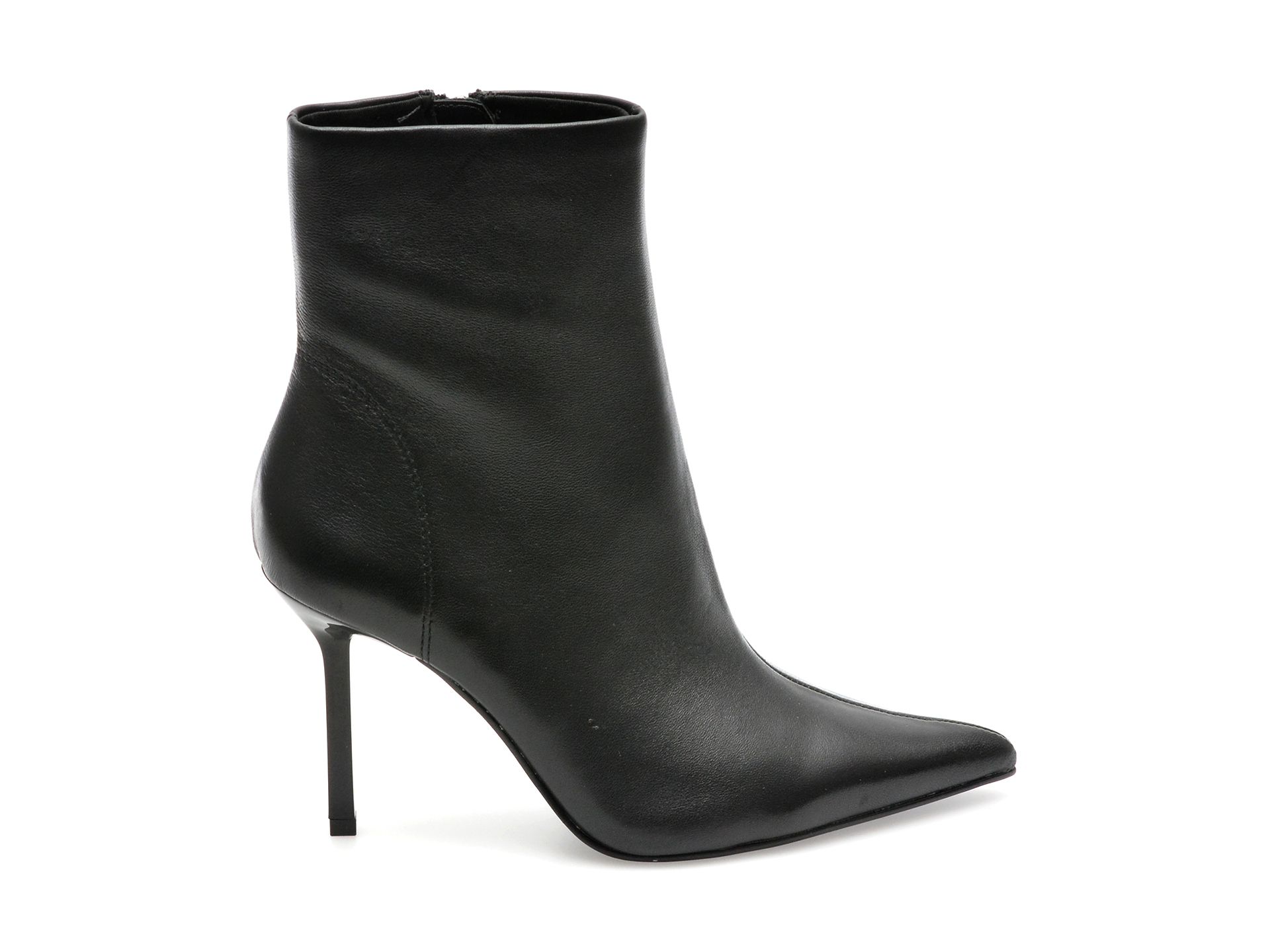 Botine Steve Madden negre, IVANNA, din piele naturala