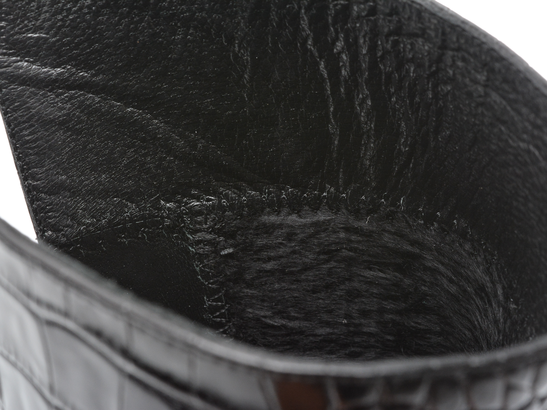 Poze Cizme EPICA negre, 460, din piele croco Tezyo