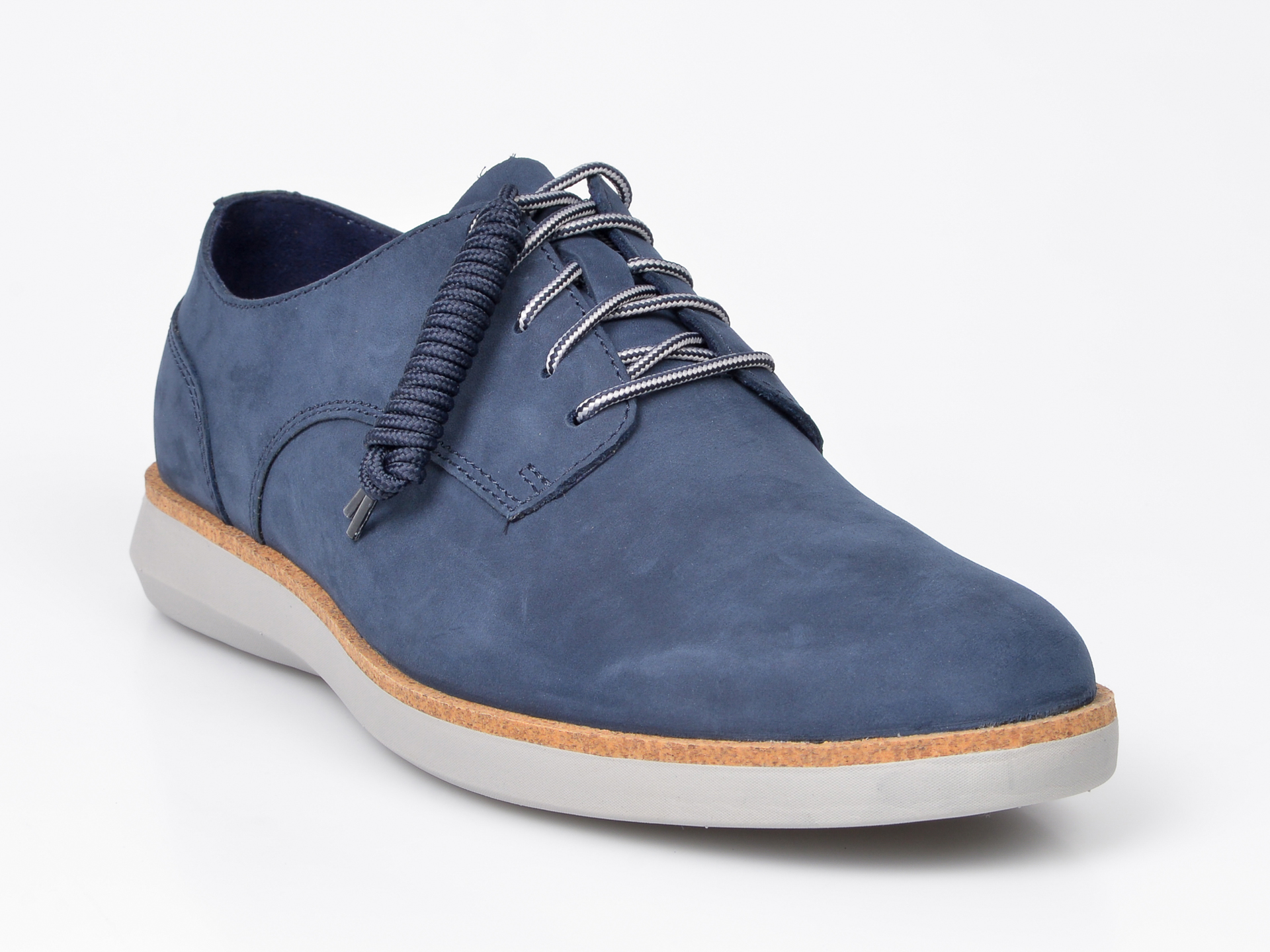 Pantofi CLARKS bleumarin, Fairford Run, din nabuc