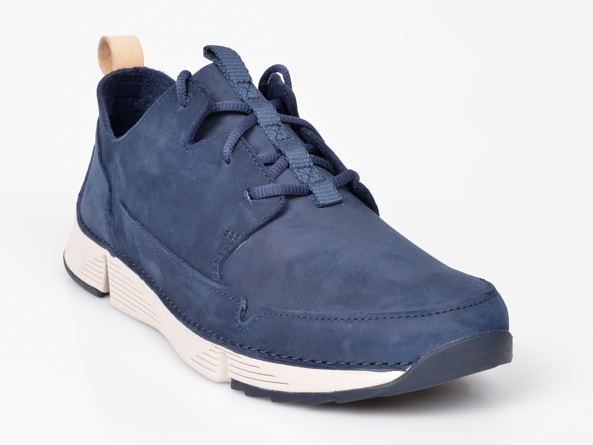 Pantofi CLARKS bleumarin, Tri Solar, din piele intoarsa