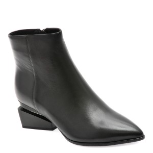 Botine casual EPICA negre, E193, din piele naturala, dama