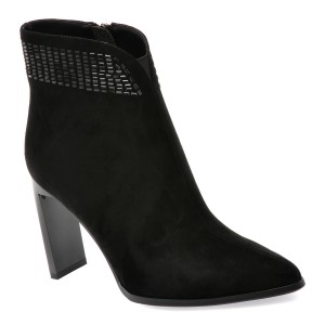 Botine elegante ALDO negre, K350084, din piele intoarsa, dama