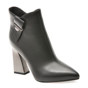 Botine elegante EPICA negre, 2556, din piele naturala, dama