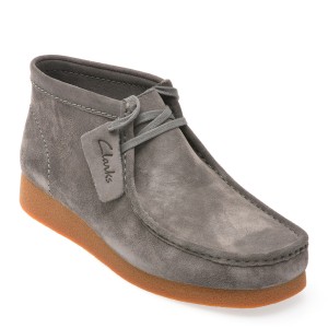 Ghete casual CLARKS gri, WALEVBT, din piele intoarsa, barbat