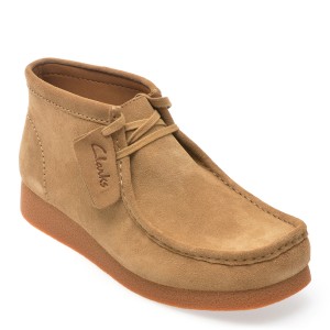 Ghete casual CLARKS gri, WALEVBT, din piele intoarsa, barbat