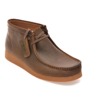 Ghete casual CLARKS maro, WALEVBT, din piele naturala, barbat