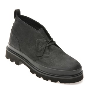 Ghete casual CLARKS negre, BADEDB, din nabuc, barbat