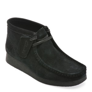 Ghete casual CLARKS negre, WALEVBT, din piele intoarsa, dama