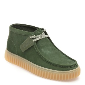 Ghete casual CLARKS verzi, TORHHI, din piele intoarsa, barbat