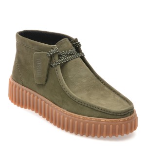 Ghete casual CLARKS verzi, TORHMOS, din nabuc, dama