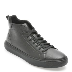 Ghete casual GEOX negre, U465WB, din piele naturala, barbat