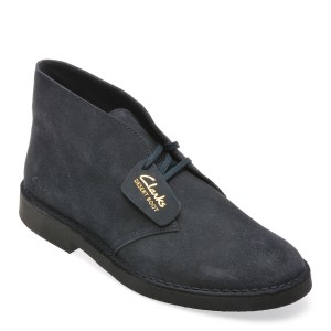 Ghete elegante CLARKS bleumarin, DESBTEV, din piele intoarsa, barbat