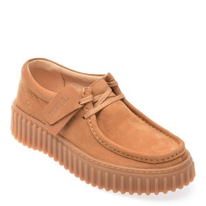 Mocasini casual CLARKS maro, TORHBEE, din nabuc, dama