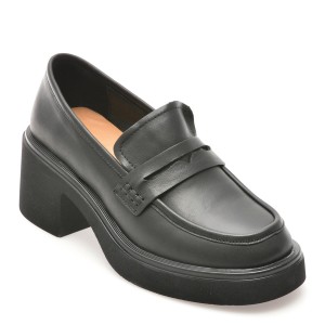 Mocasini casual EPICA negri, H18, din piele naturala, dama