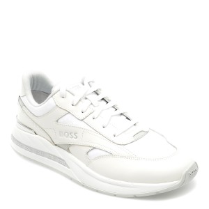 Pantofi BOSS albi, 2901, din piele naturala, barbat