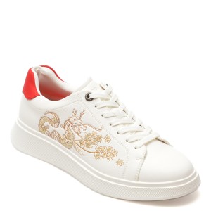 Pantofi casual ALDO albi, 13711681, din piele ecologica, barbat