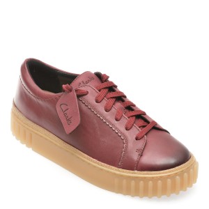 Pantofi casual CLARKS visinii, MAYHWAL, din piele naturala, dama