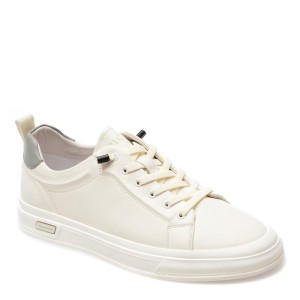 Pantofi casual EPICA albi, 37101, din piele naturala, barbat