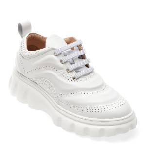 Pantofi casual EPICA albi, 49758, din piele naturala, dama