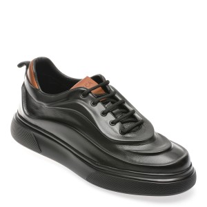 Pantofi casual EPICA negri, 216710, din piele naturala, barbat