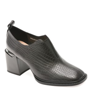 Pantofi casual EPICA negri, 922, din piele croco, dama