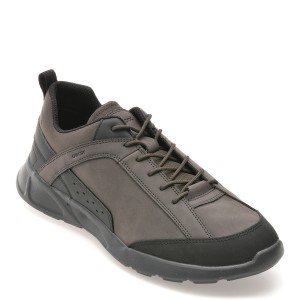 Pantofi casual GEOX gri, U45G7C, din piele ecologica, barbat